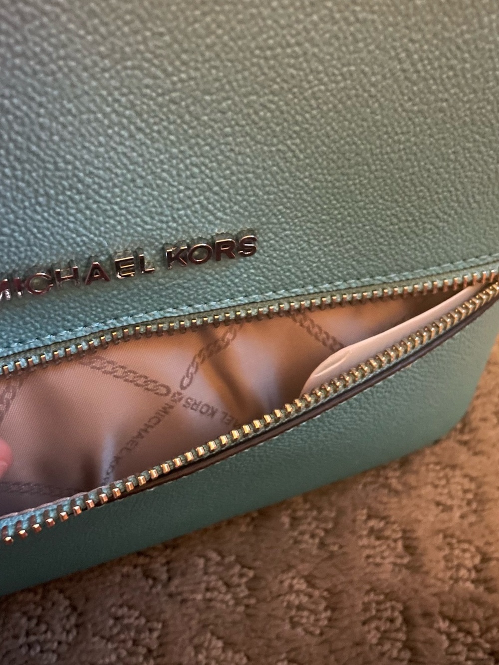 NWT Michael Kors Ocean Blue Ombre Medium Backpack Purse - Picture 14 of 14